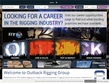 Tablet Screenshot of outbackrigging.com